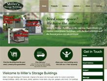 Tablet Screenshot of millersstoragebuildings.com